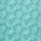 Color Me Pretty - Rose Bloom Teal Yardage Primary Image