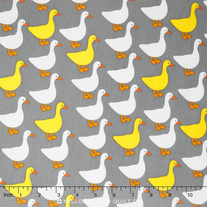 Urban Zoologie - Garden Goose Grey Yardage