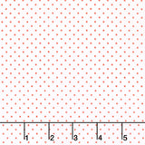 Swiss Dot - Swiss Dot Coral on White Yardage