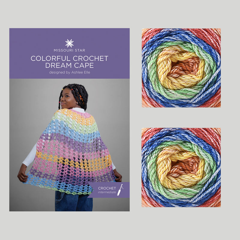 Colorful Crochet Dream Cape - Spectrum Crochet Kit Primary Image