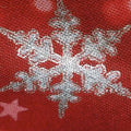 Winter's Grandeur 6 - Winter Scattered Snowflakes Scarlet Metallic Yardage