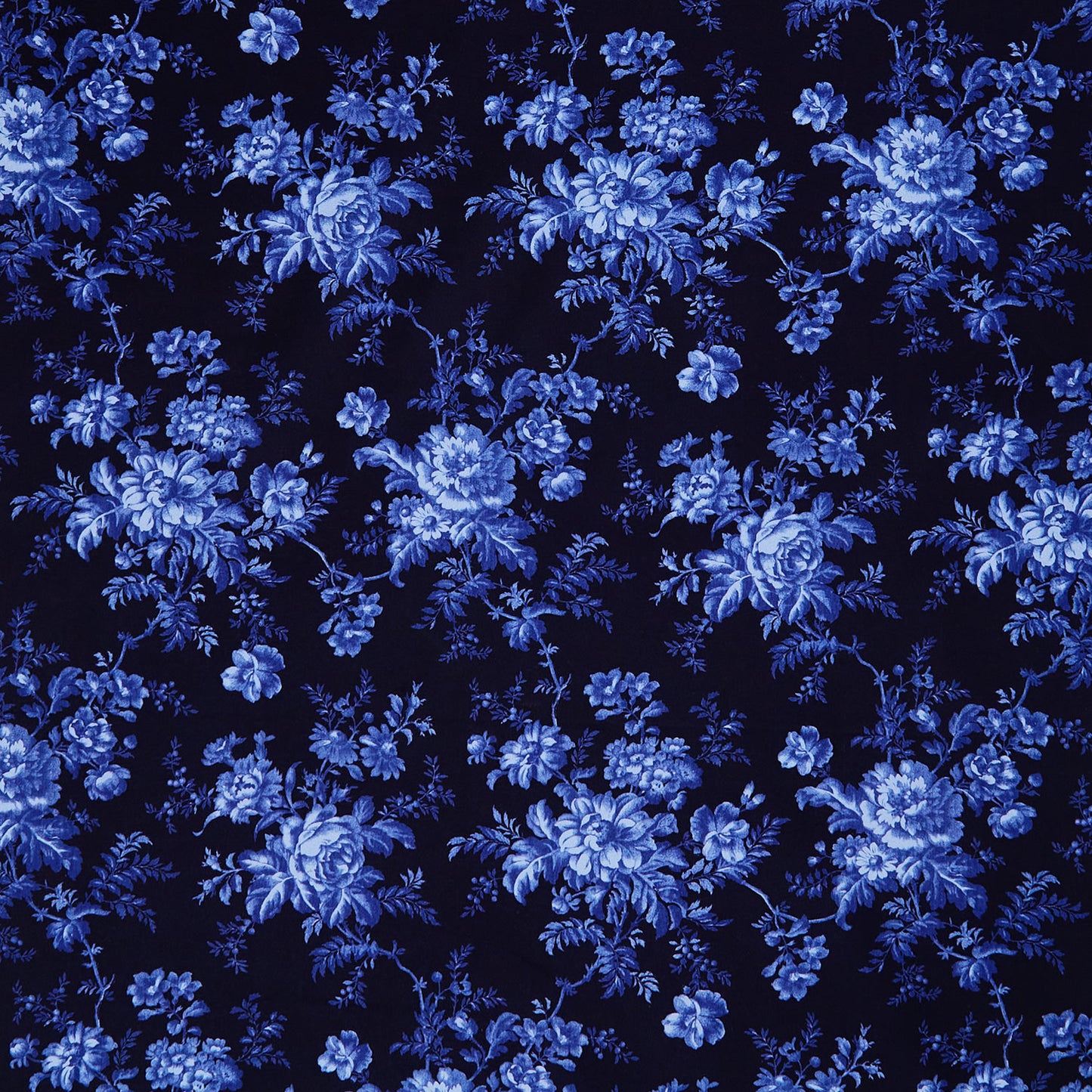 Jasper Blue - Flower Picking Indigo Yardage