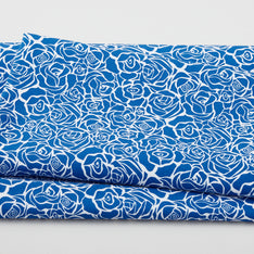 Blue Bayou - Abstract Flowers Dark Blue 2 Yard Cut Primary Image