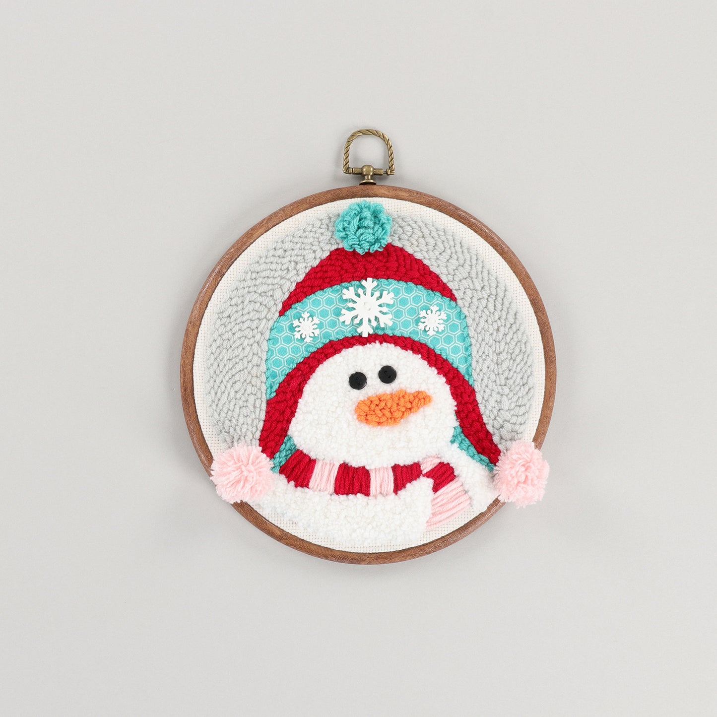 Shivering Snowman Punch Needle Hoop Kit