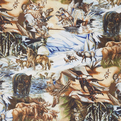 North American Wildlife - Scenic Nature Digitally Printed Yardage