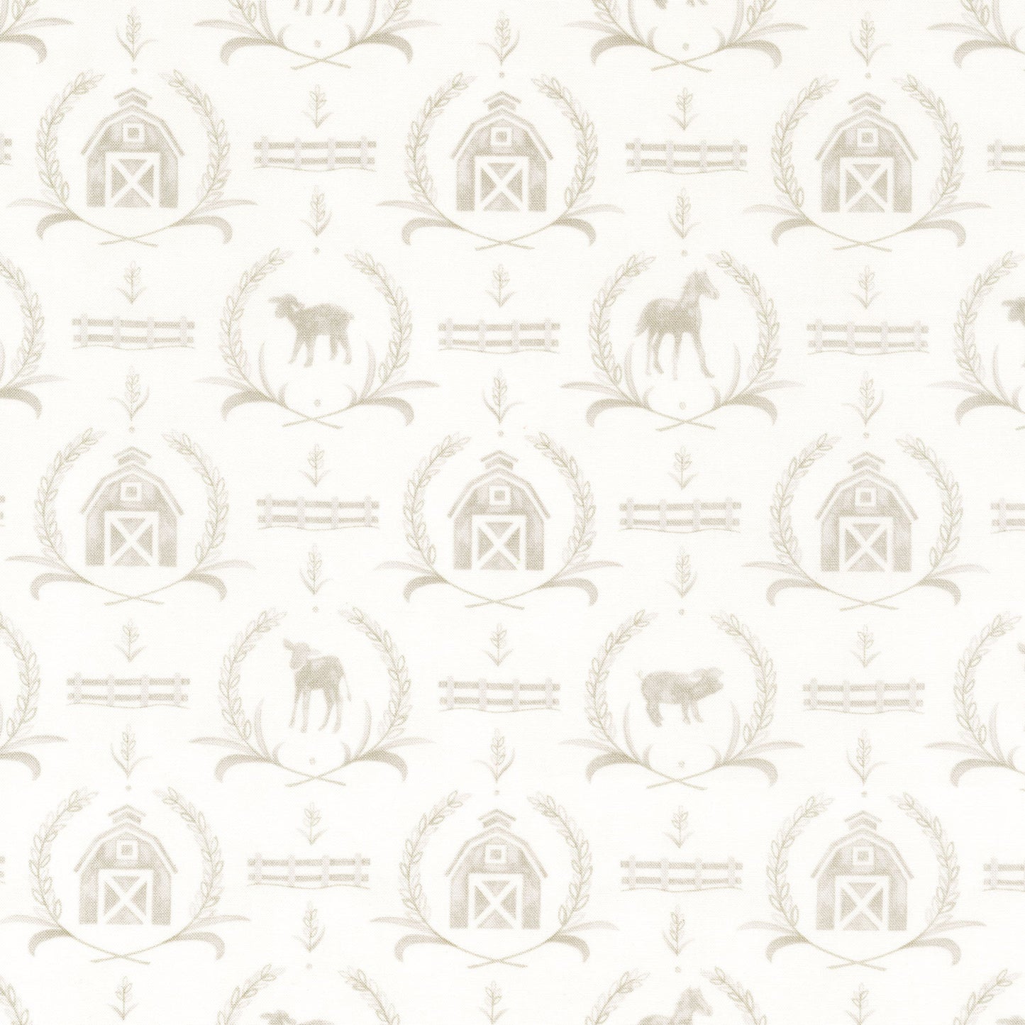 Willow's Farm - Farm Yard Damask Cloud Yardage Primary Image