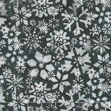 Artisan Batiks - Noel 5 Sparkling Snowflakes Silver Metallic Yardage