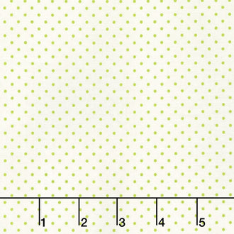 Swiss Dot - Swiss Dot Small Lime on Cream Yardage