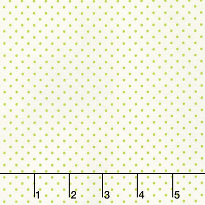 Swiss Dot - Swiss Dot Small Lime on Cream Yardage