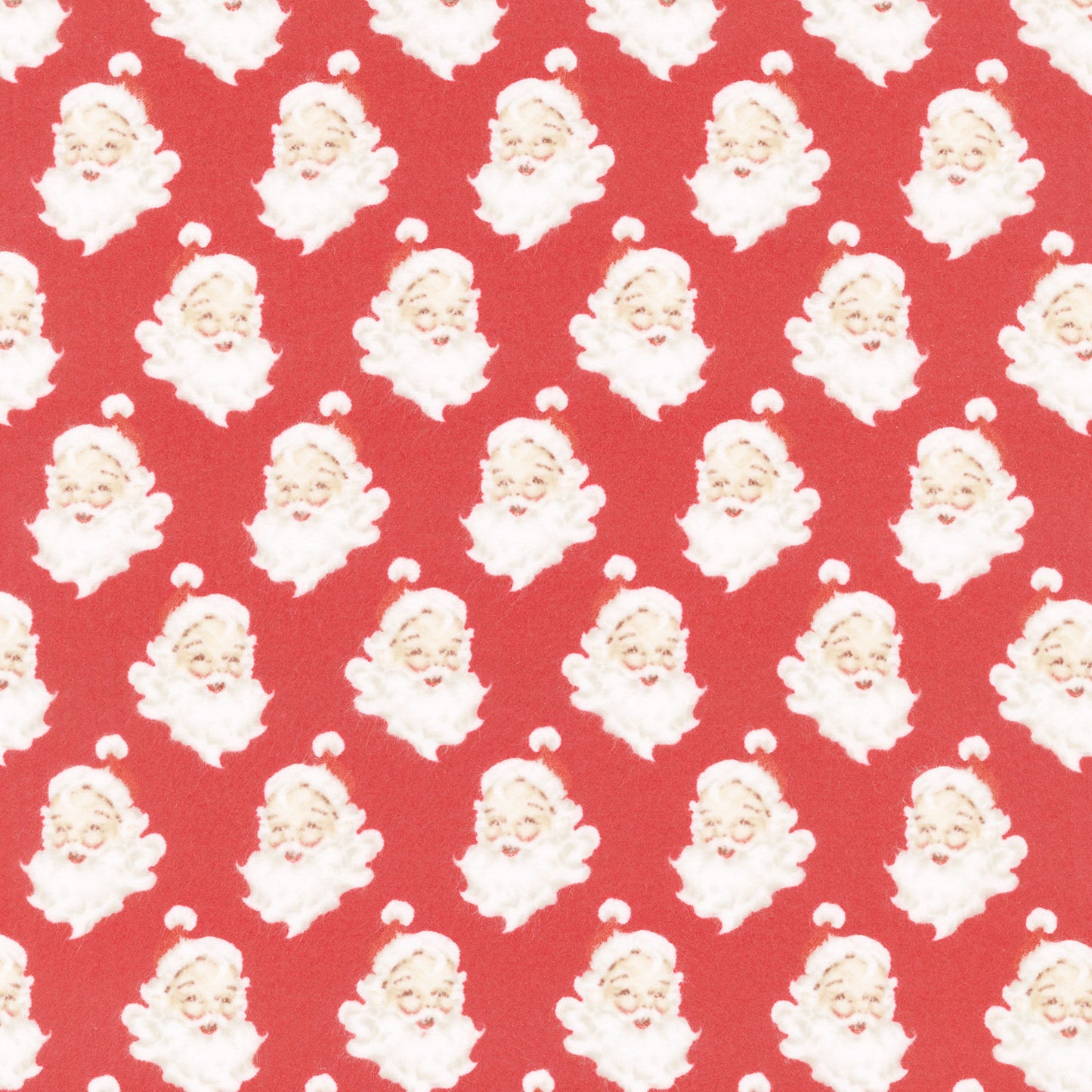 Old Fashioned Christmas (Riley Blake) - Santa Heads Red Yardage Primary Image