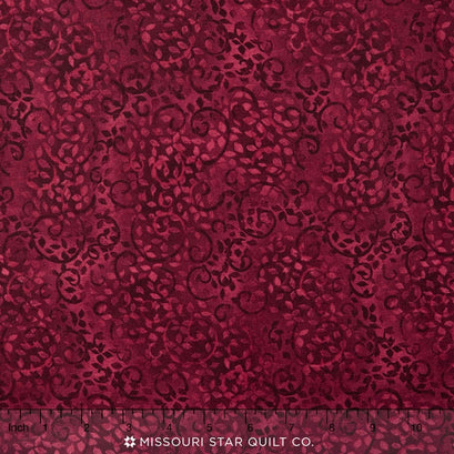 Wilmington Essentials - Ruby Days Leafy Scroll Cabernet Yardage