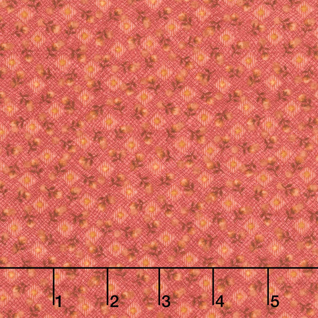 Where the Wind Blows - Diamonds & Rose Buds Red Flannel Yardage