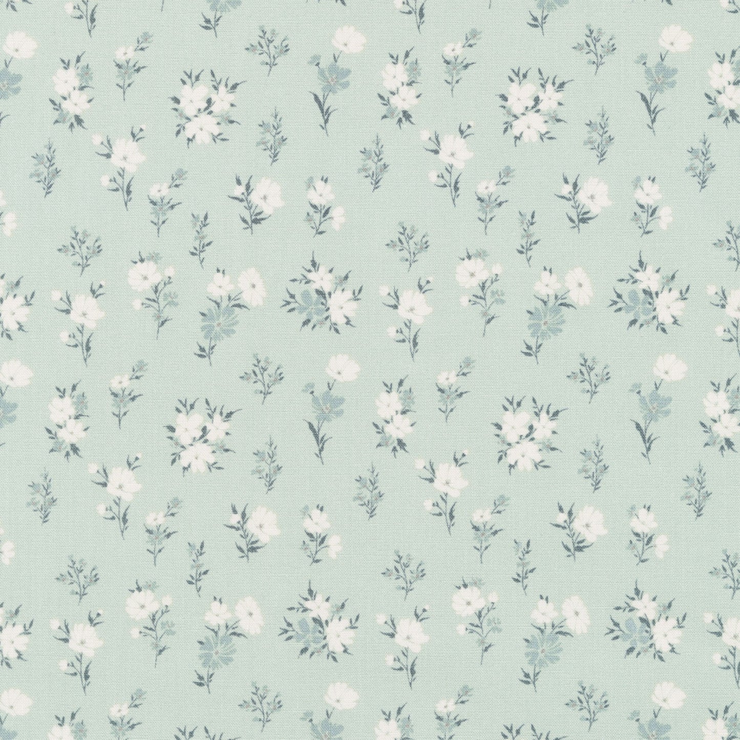 A Walk on the Prairie - Floral Sage Gray Yardage Primary Image