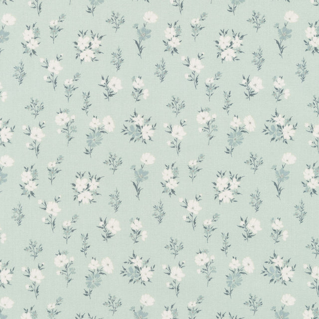 A Walk on the Prairie - Floral Sage Gray Yardage Primary Image