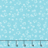 Bee Backing and Borders - Chick Aqua 108" Wide Backing