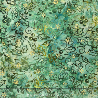 Artisan Batiks - Noel 4 Holly Holiday Metallic Yardage