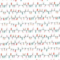 Christmas In The Cabin - Festive Twinkle White Yardage Primary Image