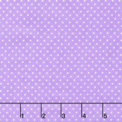 Swiss Dot - White Swiss Dot on Lavender Yardage