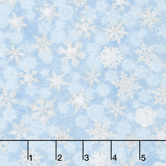 Winter's Grandeur 6 - Evening Small Flakes Frost Metallic Yardage