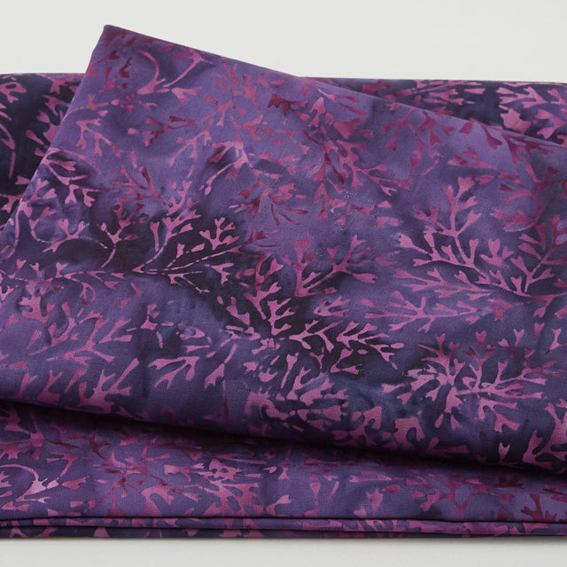 Brilliant Gems Batiks - Leaf Vine Purple 2 Yard Cut Primary Image