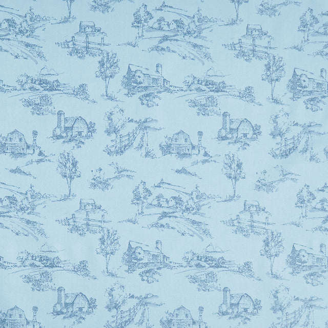 Countryside - Scenery Blue Yardage Primary Image