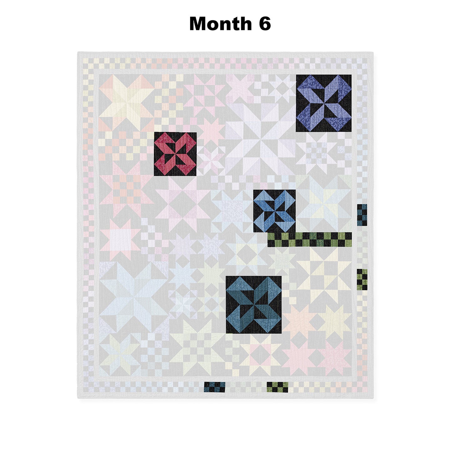 Country Skies at Night Block of the Month Alternative View #7