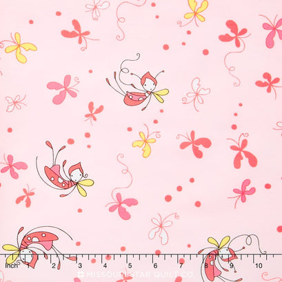 Butterfly Dance - Main Pink Yardage