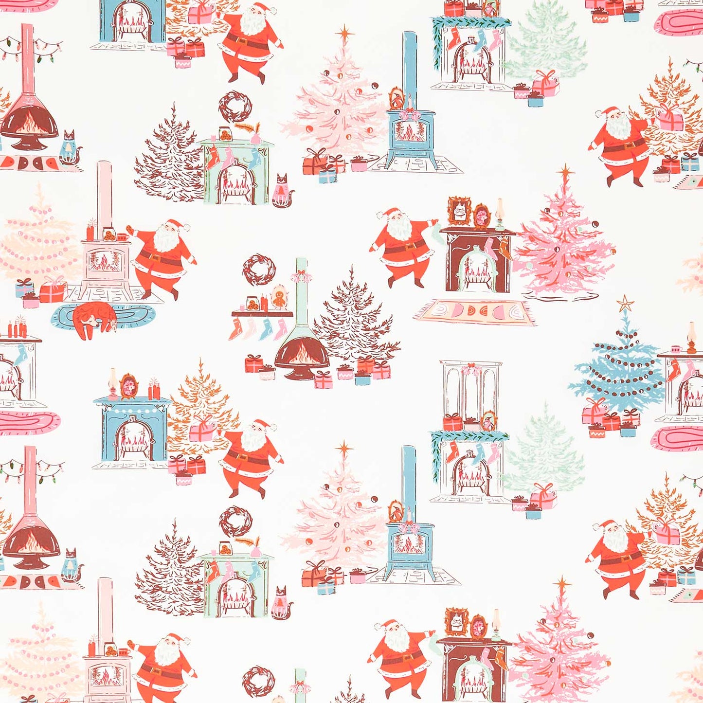 Christmas In The Cabin - Christmas Eve White Yardage Primary Image
