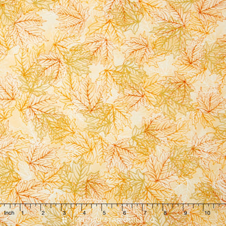 Shades of the Season 9 - Leaves Autumn Metallic Yardage