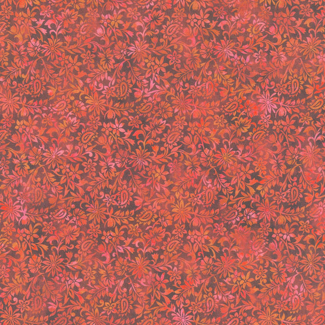 Prism II - Brocade Crimson Yardage Primary Image