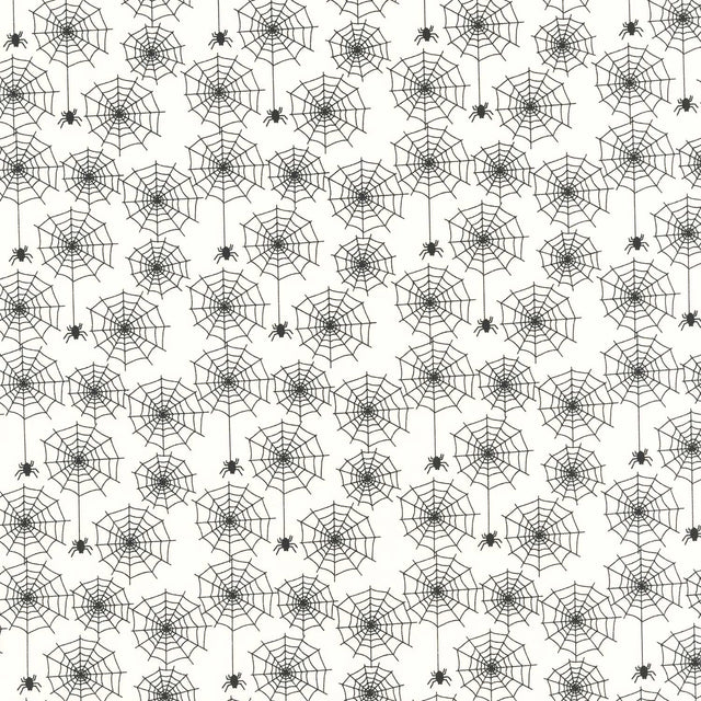 Beggar's Night - Spiderwebs Cream Yardage Primary Image