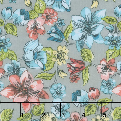 Linen and Lawn - Main Gray Cotton Lawn Yardage