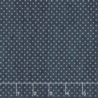 Hedge Rose - Dots Navy Yardage