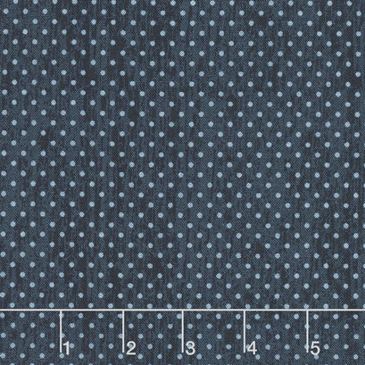 Hedge Rose - Dots Navy Yardage