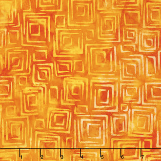 Artisan Batiks - Retro Metro Squares Orange Yardage