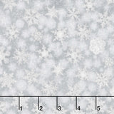 Winter's Grandeur 6 - Winter Small Flakes Silver Metallic Yardage