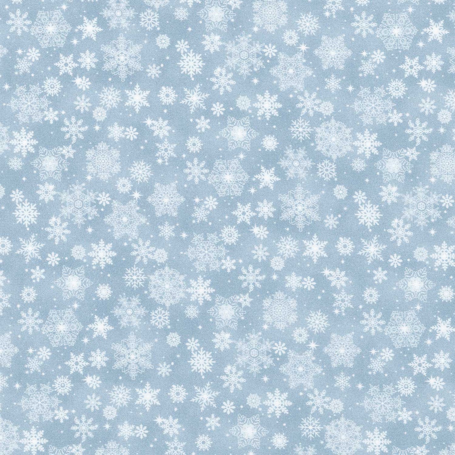 Bentley’s Snowflakes - Small Snowflake Blue Yardage Primary Image