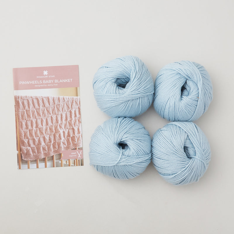 Pinwheels for Baby Blanket Knit Kit - Glacier Primary Image
