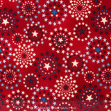 Oh My Stars - Star Medallion Red Yardage