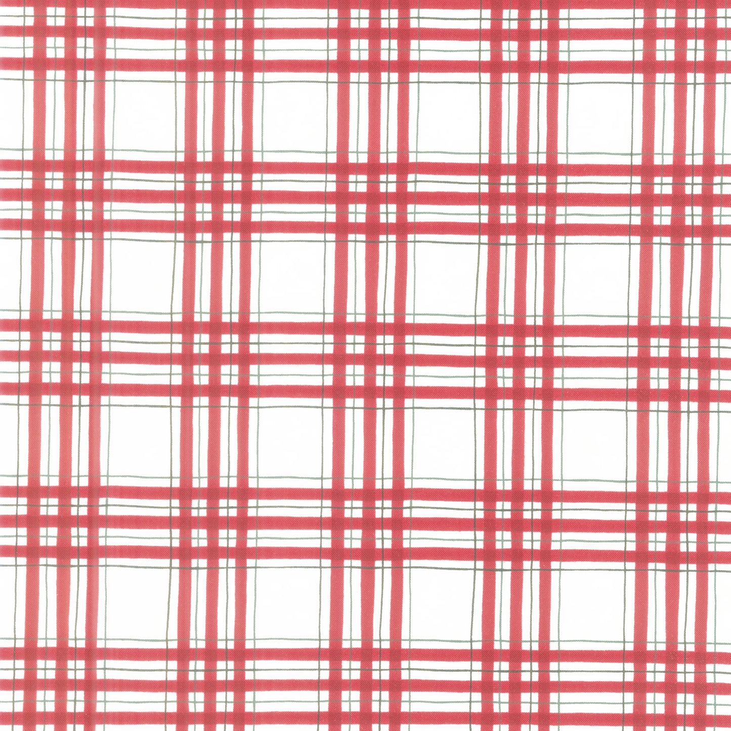 Woodland Winter (Moda) - Woodland Plaid Snowy White Yardage Primary Image