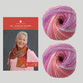 All Angles Scarf Knit Kit - Glowing Garnet