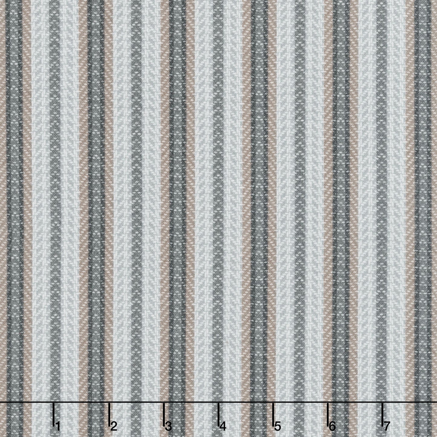 Farmhouse Flannels III - Blanket Stripe Pewter Yardage Primary Image