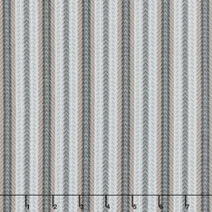 Farmhouse Flannels III - Blanket Stripe Pewter Yardage Primary Image