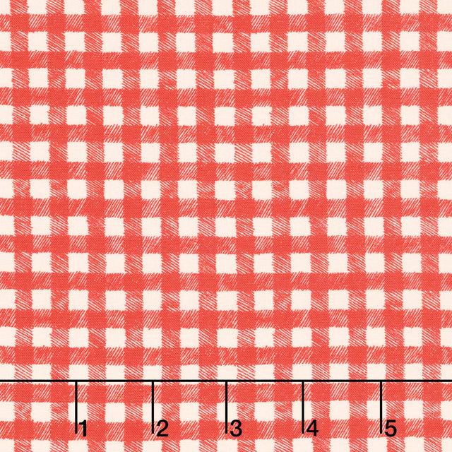 Homemade Holidays - Woven Check Red Yardage Primary Image