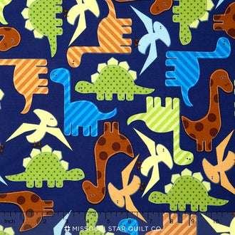 Urban Zoologie - Nature Dinosaur Navy Yardage