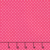 Swiss Dot - White Swiss Dot on Hot Pink Yardage