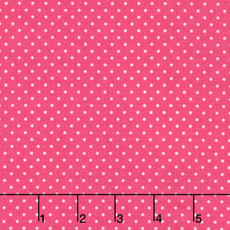 Swiss Dot - White Swiss Dot on Hot Pink Yardage