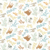 Willow's Farm - Farm Animals All Over Cloud Yardage Primary Image