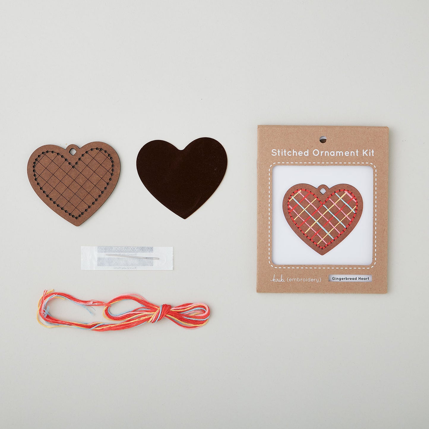 Gingerbread Heart Stitched Ornament Kit Alternative View #2