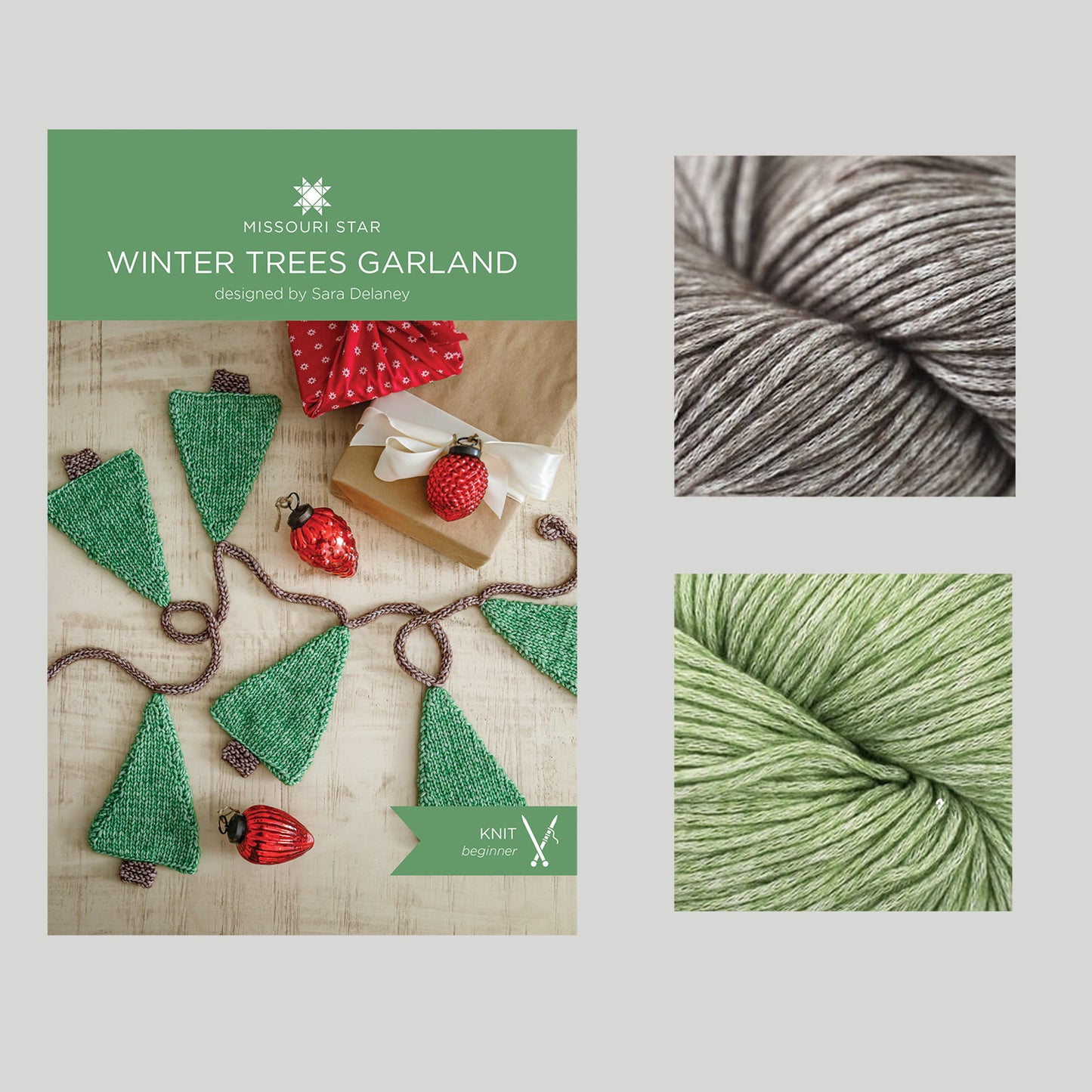 Winter Trees Knit Garland Kit - Pine Primary Image